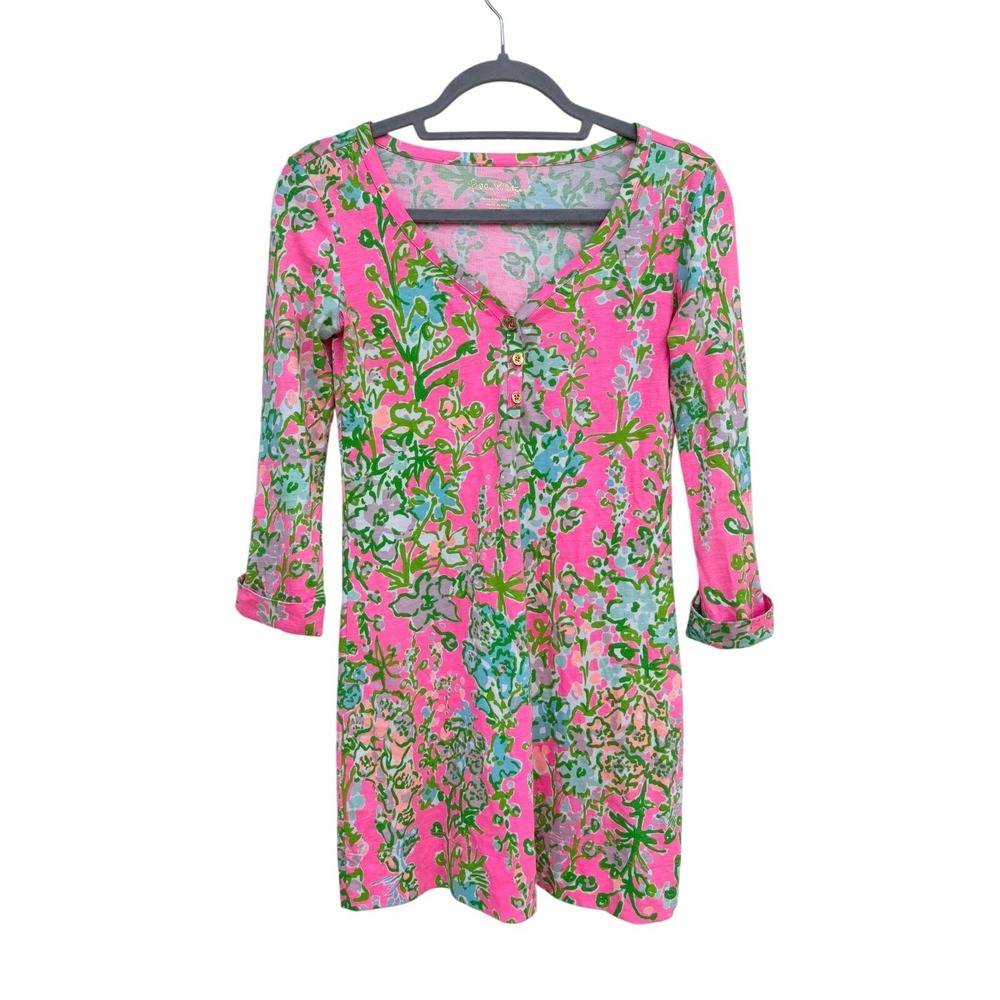 Lilly Pulitzer Palmetto Short Dress, 3/4 Sleeves, Sz XXS - Picture 1 of 8